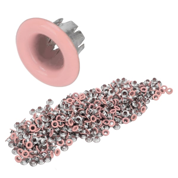 500 st tryckknappar i järnmaterial, släta, blanka ytor, lätta, färgglada syknappar YK4/5C31 (rosa)