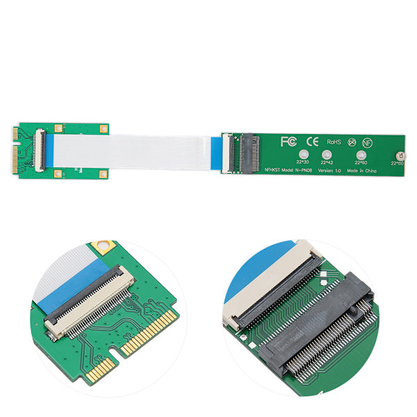 Adapterkort MINI PCIE till NVMe M.2 NGFF SSD-omvandlare för 2230/2242/2260/2280 M.2