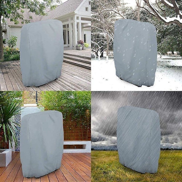 Fällstolskydd Skyddande Överdrag för Däckstol Solstol Vattentätt Anti-UV Trädgårdsmöbelskydd Mot Skador, 71x110 Cm Grå