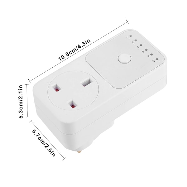 Elektronisk Type Nedtælling Stikkontakt Skifte Strøm Timer Timing Off Stikkontakt 100-240V (BS)
