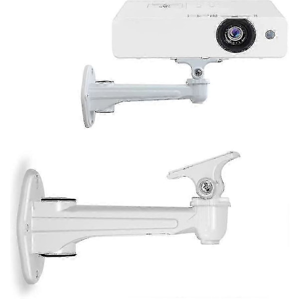Mini Projektor Veggfeste - Maksimal Belastning 3 Kg - Lengde: 16-20 Cm - Aluminiumsmateriale - For CCTV/kamera/projektor/webkamera - 360 Roterbar (hvit)