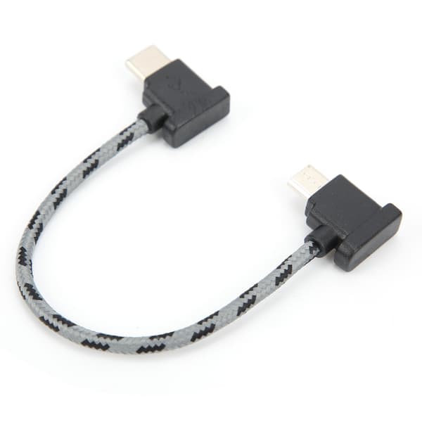 Rätvinklig fjärrkontroll Typ C till Micro USB-datakabel för DJI Mavic Air 2 / Mini 2