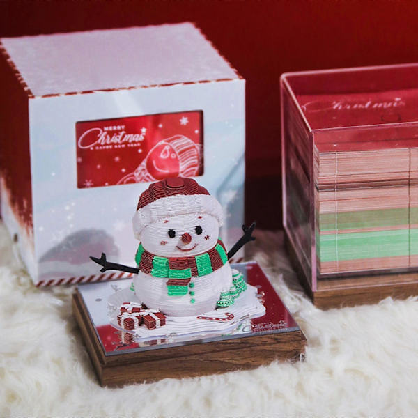 3D Tidsur Kalender 2025 Nyårspresent 3D Memoblock Kalender Skrivbordskalender
