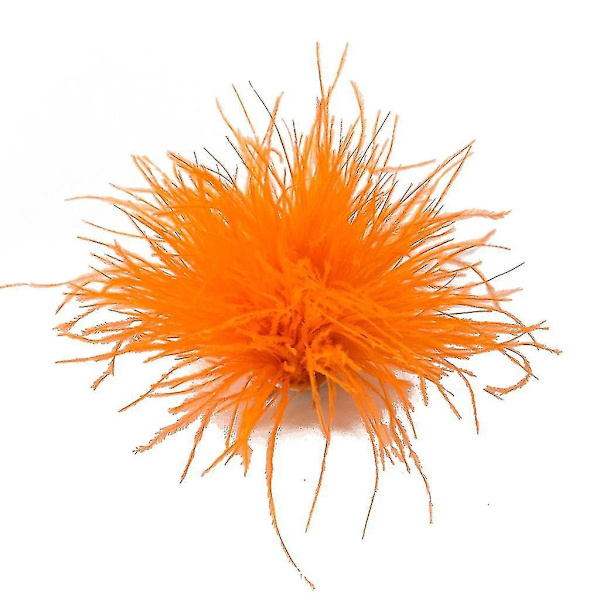 Kvinnors Mode Fjäder Brosch Scarf Clip - Elegant Klädtillbehör Orange