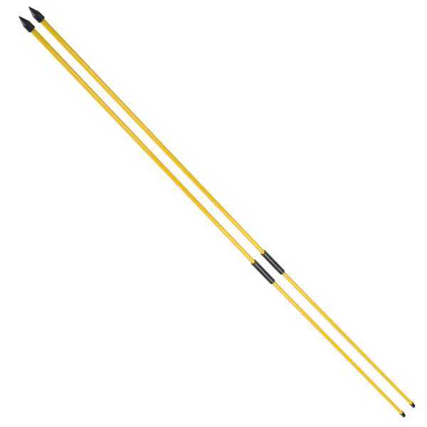 Fiberglass Golf Alignment Sticks 2 Seksjoner Foldable Golf Direction Indicator Rod AidYellow