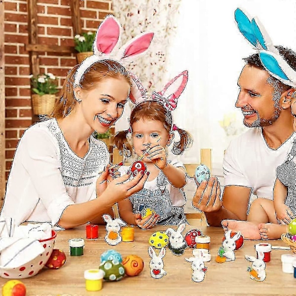 Påskhare Figurin*6 Mini Påskhare Figurer Påskdekoration