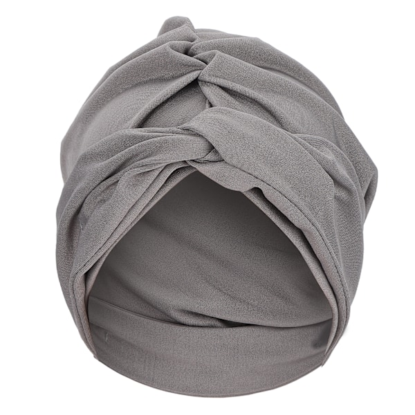 Kvinners Mote Turban Hode Skjerf Stretch Faste Kjemo Wrap Muslimsk Lue Religiøs Artikkel Grå