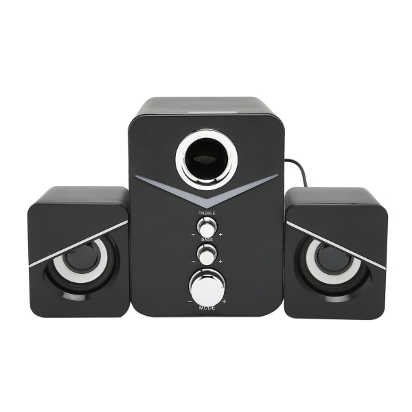 D‑221 Bluetooth datorhögtalare Deep Bass 2.1-kanals Mini Desktop-högtalare för bröllopsfest Svart