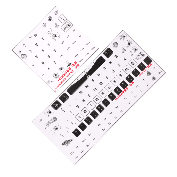2 stk Tastaturklistremerker Universal stasjonær datamaskin Mekanisk spillerstatningstastatur Keycap Matte klistremerker