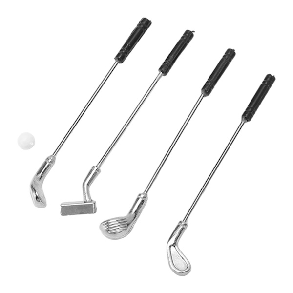 5 st dockhusklubbor 1:12 plastlegering hållbar utsökt min storlek minigolfklubbor för 1:12 dockhus DIY