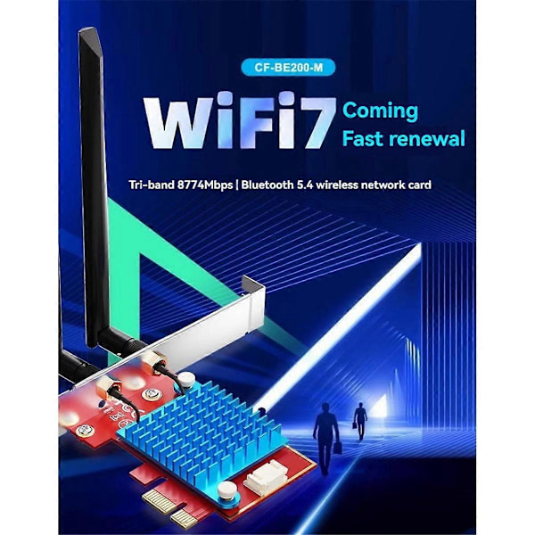 WiFi 7 BE200 Trådløst netværkskort til Win 10 11 Linux