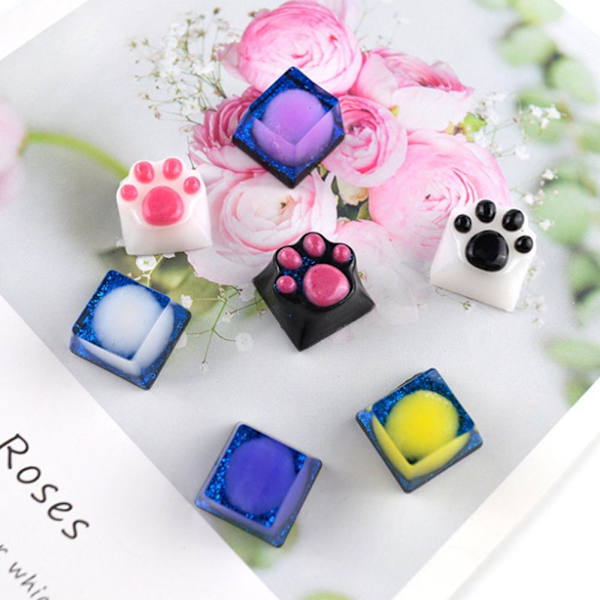 DIY Mekanisk Tangentbord Keycap Silikonform Mjuk Hållbar Tangentform