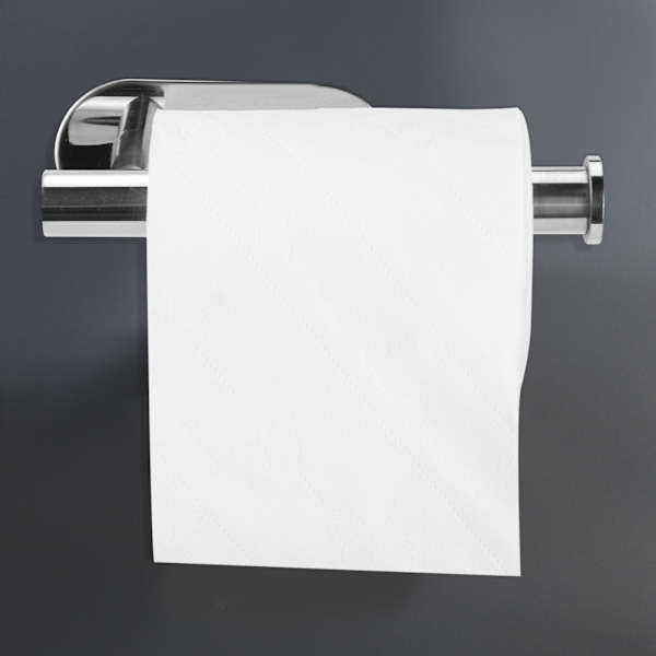 Moderne slagfri rullepapirholder i rustfrit stål til badeværelset (433045 blank overflade)