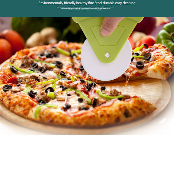 Muovinen pizzaleikkuri, pizzanleikkaustyökalu, kakun ja leivän leikkaustyökalut, leivontatyökalut, leivontavälineet