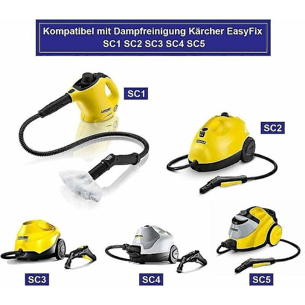 Moppien vaihtomikrokuituliinat käsiosan lisävarusteeseen, suorakulmaiset mikrokuituliinat höyrymoppiin, 5 kpl höyrypesureille SC1 SC2 SC3 SC4 SC5