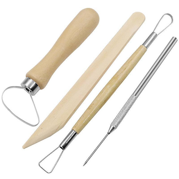 8-delad set med keramikleraverktyg för modellering, carving, skulptering av trä, metall, keramik och vax