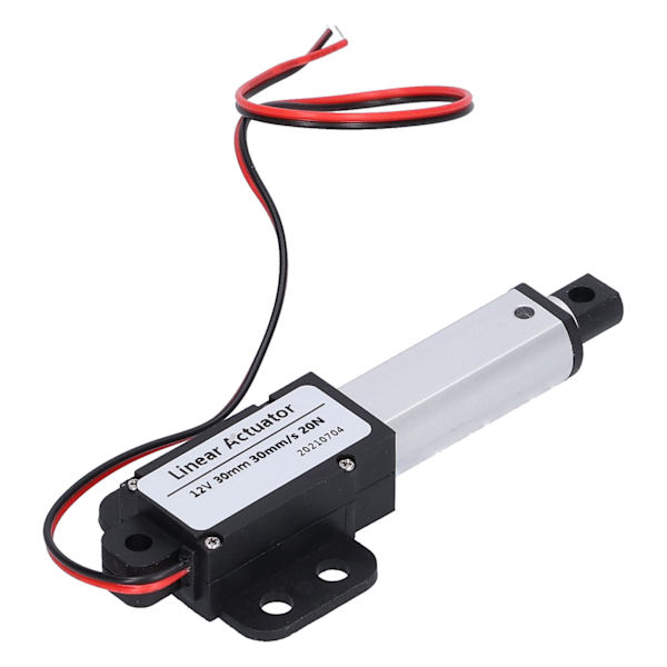 Lineaarinen karamoottori DC 12V 30mm iskunpituus Hiljainen oikosulkusuojaus T-tyyppinen ruuvi Mini sähköinen lineaarinen liikekaramoottori30mm/s‑20N