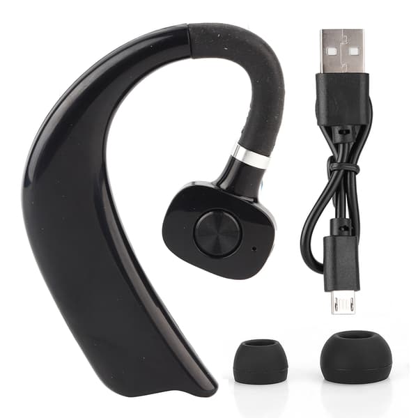 Vandtætte trådløse Bluetooth In-Ear hovedtelefoner Stereo Monaural Ørekrog Høretelefoner Sort