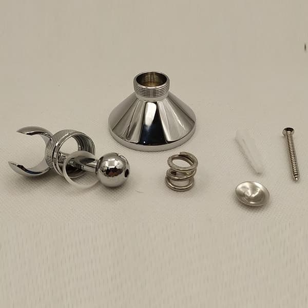 Krom justerbar dusjhodeholder for standard dusjhode