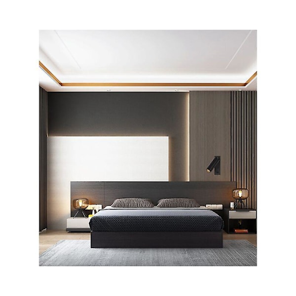 3W varmt lys 3000K overflatemontert sengelampe spotlight led fri hull spotlight vegglampe hotell leselys gang bar hjem, svart