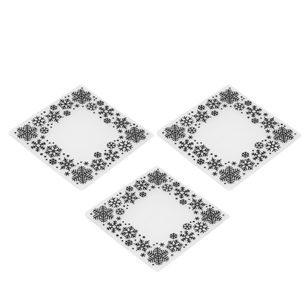 3 st präglingsmall Praktisk snöflingemönster Reliefdesign DIY hantverksmall Formar för att göra kort Inbjudningar