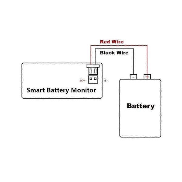 7-100V Smart Batteriovervåger med Beslag, Digital Batterikapacitetstester Batterispændingstemperatur