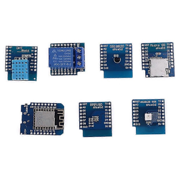ESP8266 Pro För D1 Wifi Utvecklingskort Nodemcu Lua Ws2812 Rgb Dht1 Bmp180 Led Shield Med Stift För Wemos Mini Diy Kit