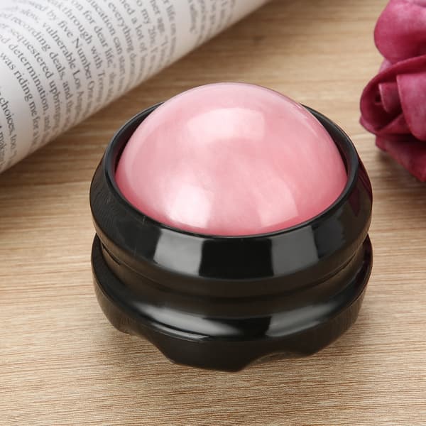 Massage Roller Ball Massager Kroppsterapi Fot Höft Avslappning Stress Release (Rosa)