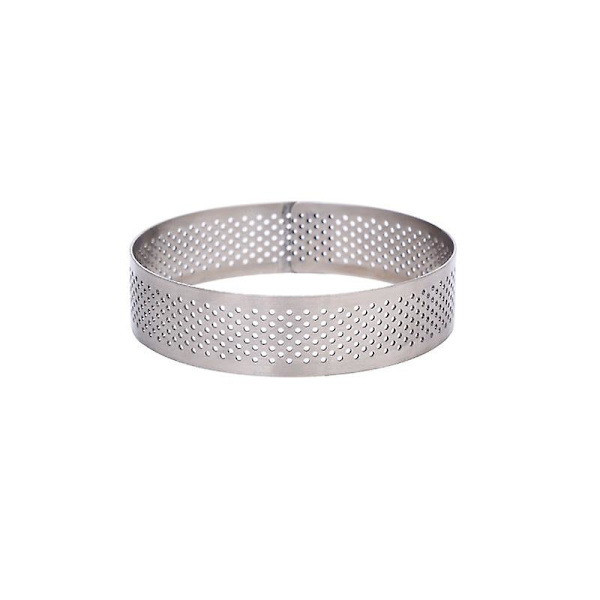 Perforeret Rustfrit Stål Non-stick Tart Ring til Bagning - Fransk Dessert Tærteform