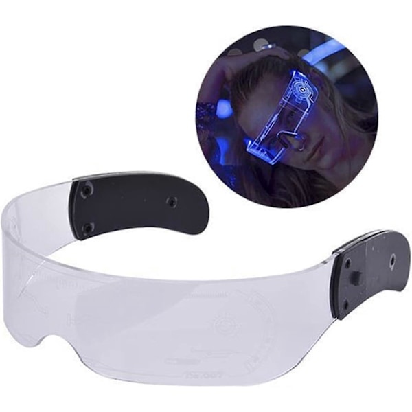 LED lysande glasögon för vuxna, LED-visirglasögon i 7 färger, färgade lysande glasögon