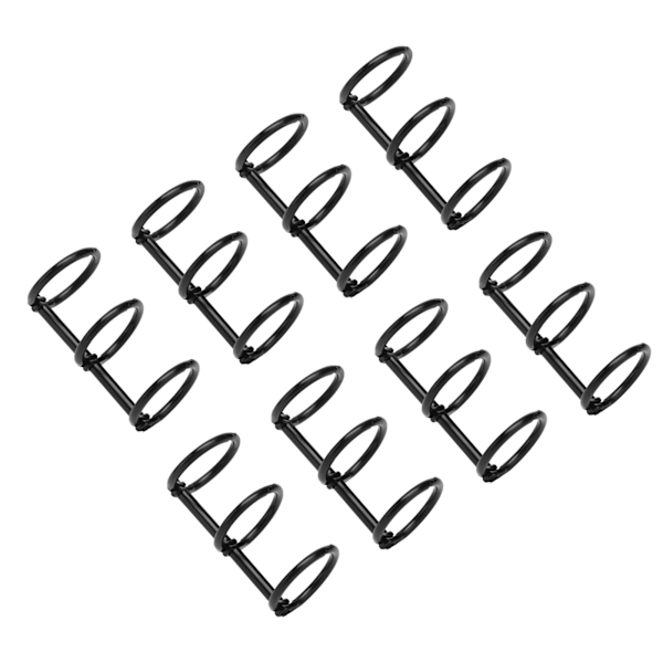 Återanvändbara 3-håls elektropläterade metall DIY handkonto papper lösblad bindningsringar svart