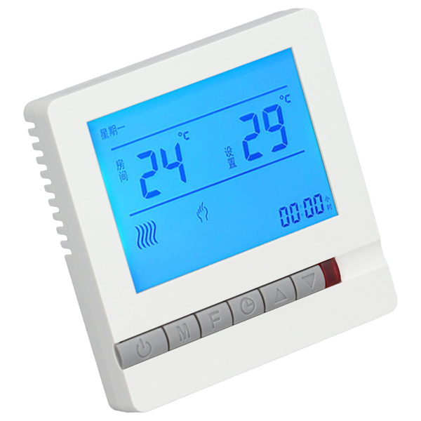 Termostat LCD-skærm Høj nøjagtig temperatursensor Overophedningsbeskyttelse Temperaturregulator