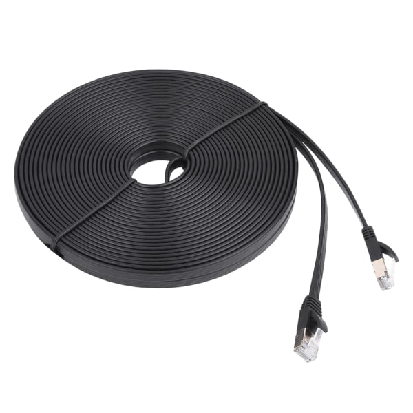 CAT7 RJ45 600MHz Patch-skjermet LAN-nettverkskabel Flat Ethernet-ledning 15m