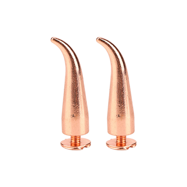 100 set spikar och nitar roséguld stark mässing exakt gänga punk stil metallplätering kon spikar för DIY kläder 7x26mm