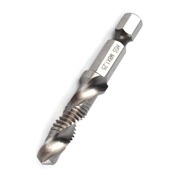 M8 HSS 1/4\" Hex Shank Drill & Tap Konisk Bor Power Tool Del