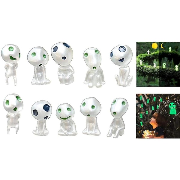 10 stk oplyste Mononoke træalverfigurer