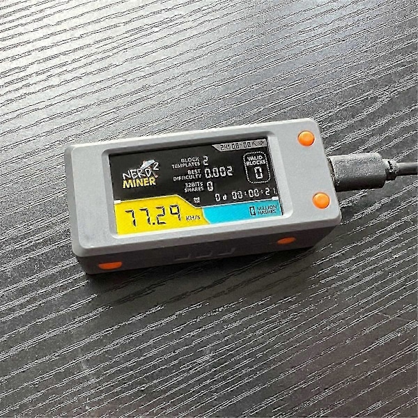 Bitcoin Nerd Miner V2.0 T-Display-S3 BTC Crypto Solo Arpajaiset Nerdminer Miner LCD-näyttö 78KH/S kuorella