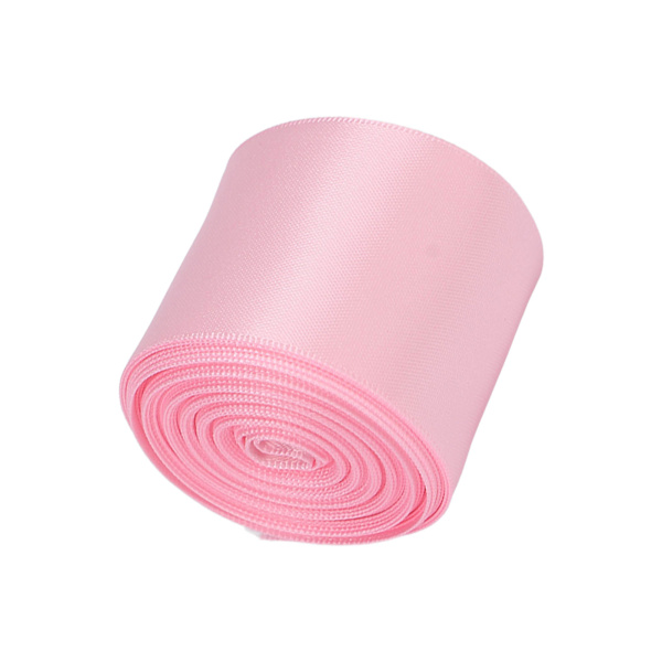 Dobbeltsidig satengbånd Fest Bryllup DIY Polyesterbånd for gaveinnpakning Hårfletter Håndverk 1,5 tommer rosa