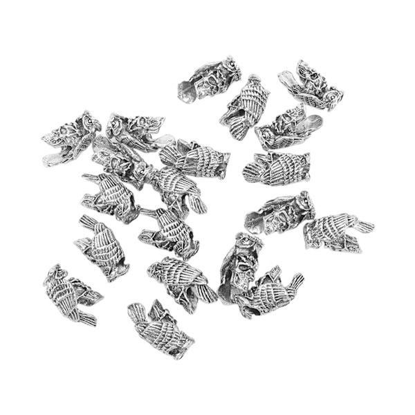 20st Skäggpärlor Legering Fint utseende Delikat detaljer Hårpärlor för armband Halsband DIY Hårdekoration