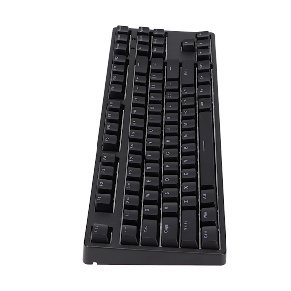 Pelikäyttöön tarkoitettu langallinen 87 näppäimen ergonominen mekaaninen näppäimistö Dye Sublimation -näppäinhatuilla kotitoimistoon, musta