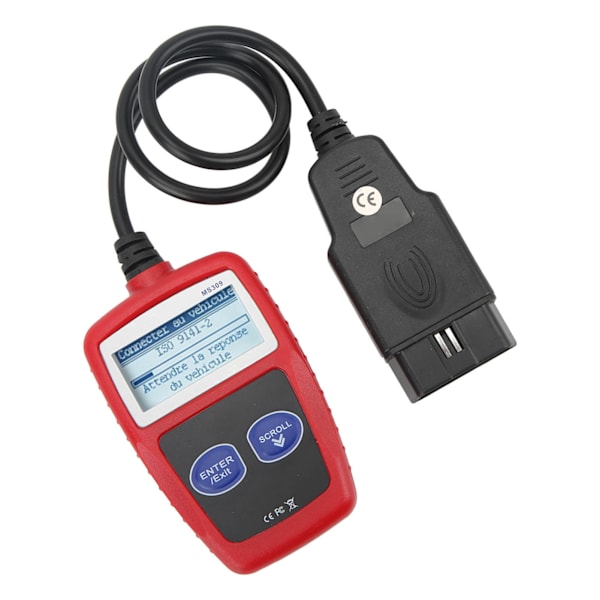 12V OBD2 Diagnostisk Skanner LCD-bakgrundsbelyst skärm Professionellt diagnostiskt gränssnitt för bil