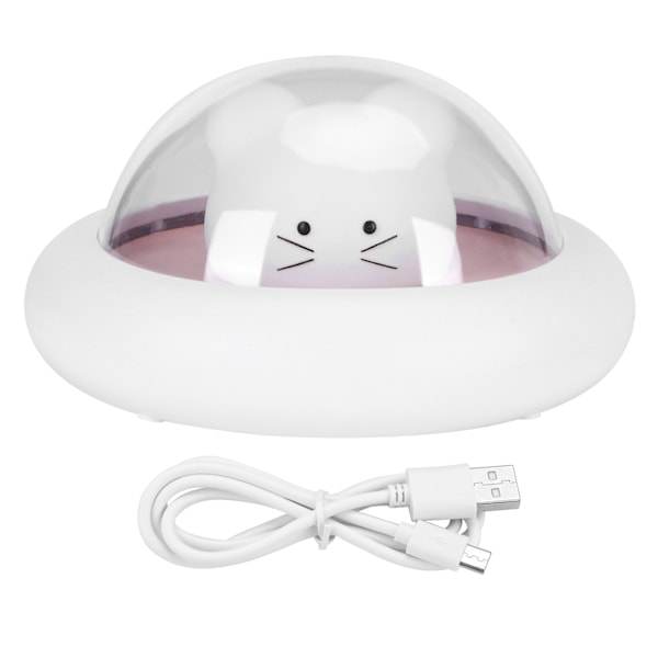 Mini natlampe USB-opladning LED tegneserie bordlampe med berøringssensor til soveværelsePink
