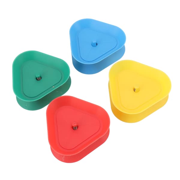4 st spelkortshållare i plast, triangulär form, fjäderdesign, handsfree pokerhållare