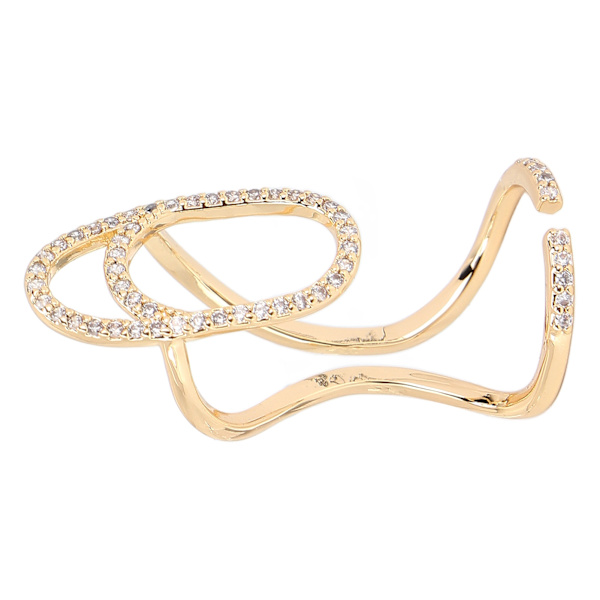 Nagelring Säker Frisk Justerbar Fashionabla fingernagelsmyckendekorationer för fester Bröllop3048 Guld