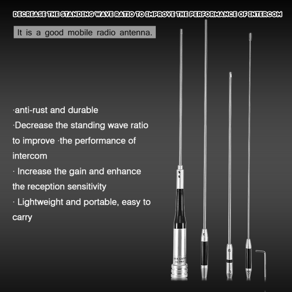 High Gain 144 430MHz UHF Universal Car Mobile Radio Short Whip Antenne SG7900