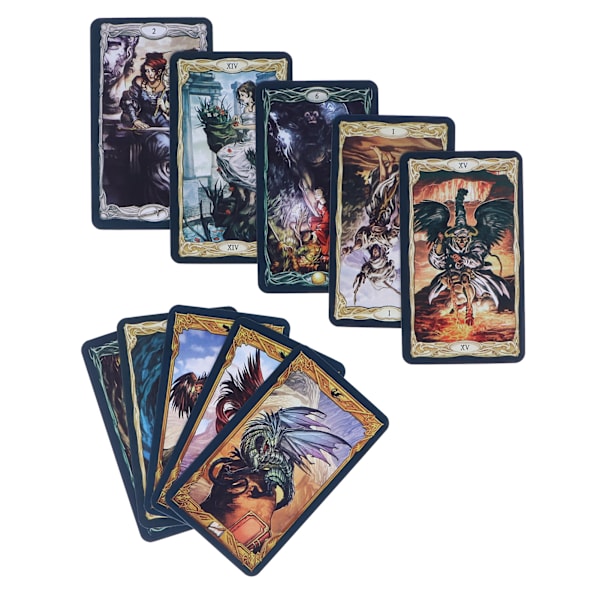 Ennustuksen pelikortit Tarot-kortit päällystetty paperi viihde lautapeli englanninkielinen versio