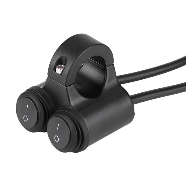 22mm Universal Motorsykkel Styrefrontlykt Brems Tåkelys Horn Dobbel Knapp Bryter Modell B