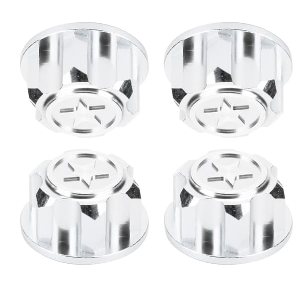 4 stk. hjulkapsel i aluminiumslegering, tilbehør, passer til Traxxas X Maxx 1/10 RC bil (sølv)