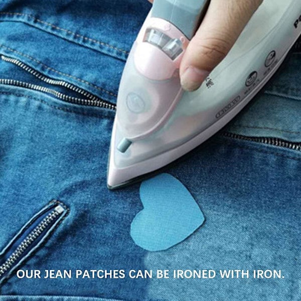 30 KPL Kangaspaikka, vedenpitävä itseliimautuva denim-farkkupaikka vaatteiden korjaukseen, 5 väriä DIY-farkkupaikkoja vaatteisiin farkkuihin takkeihin (4,9 x
