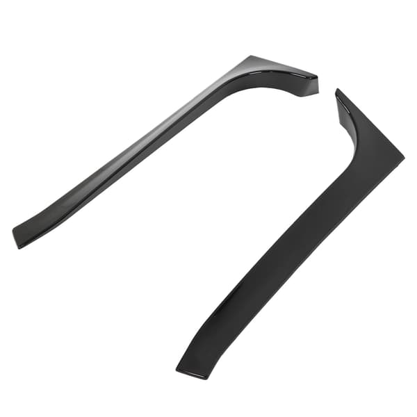 2 stk. bagrudens sidespoiler Canard Wing Cover Trims Blank Sort Biltilbehør